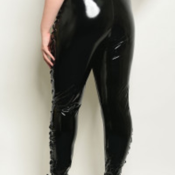 Pants & Jumpsuits 2x 2xl Plus Size Latex Lace Up Corset Pants Poshmark